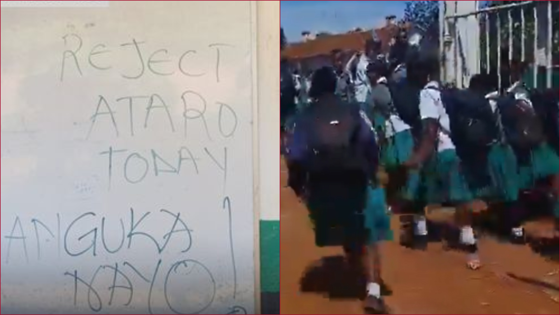 St Monica Girls High School students protested maladministration by the principal.